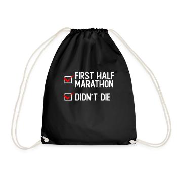 Semi-marathon Runner Jogger Running Jogging Cadeau - Sac de sport léger - noir - Devant