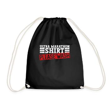 Ultra Marathon Shirt Please wash - Ultramarathon - Drawstring Bag - black - Front