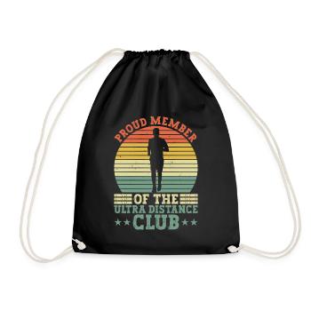 Ultramarathon Ultra Marathon Athlete Training - Drawstring Bag - black - Front