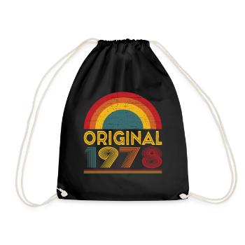 Vintage Original 1978 Cadeau pour 44ème anniversaire - Sac de sport léger - noir - Devant