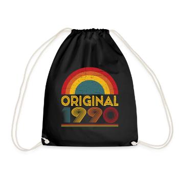 Vintage Original 1990 Cadeau pour 32ème anniversaire - Sac de sport léger - noir - Devant