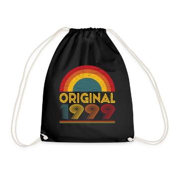 Vintage Original 1999 23rd Birthday Gift - Drawstring Bag - black - Front