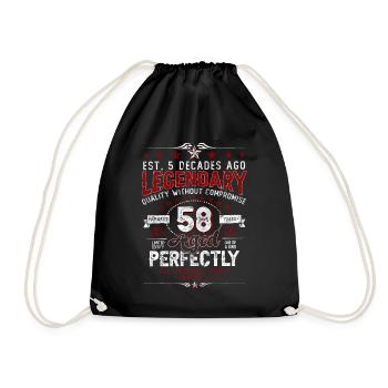 Vintage Légendaire - Vieilli parfaitement 58ème anniversaire - Sac de sport léger - noir - Devant
