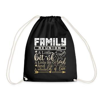 Family Reunion A Little Bit Crazy - Drawstring Bag - black - Front