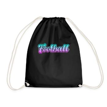 football - Drawstring Bag - black - Front