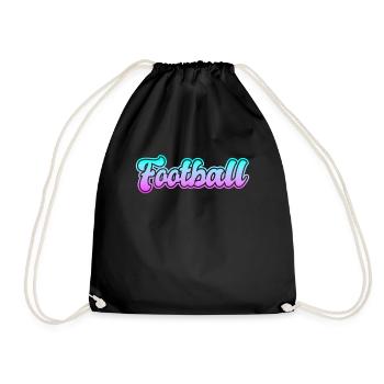 football - Drawstring Bag - black - Front