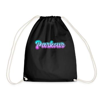 Parkour - Drawstring Bag - black - Front