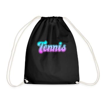 Tennis - Turnbeutel - Schwarz - Vorne