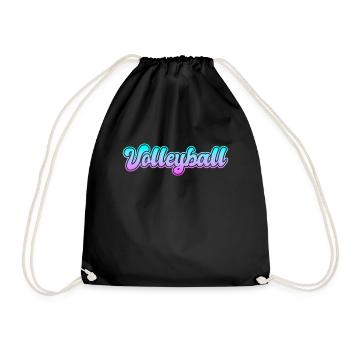 Volleyball - Turnbeutel - Schwarz - Vorne