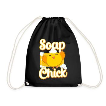 Soap Making Crafting Chicken Soap - Turnbeutel - Schwarz - Vorne