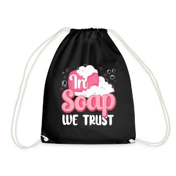 Soap Making Crafting In Soap We - Drawstring Bag - black - Front