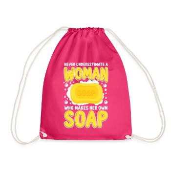 Soap Making Crafting Never - Turnbeutel - Fuchsia - Vorne