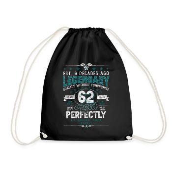 Vintage Légendaire - Vieilli parfaitement 62ème Anniversaire - Sac de sport léger - noir - Devant