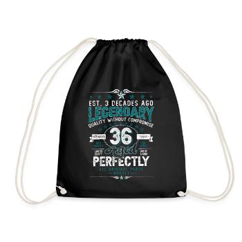 Vintage Légendaire - Vieilli parfaitement 36ème anniversaire - Sac de sport léger - noir - Devant