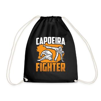 Capoeira Fighter Brazilian Martial Arts Hobby - Drawstring Bag - black - Front