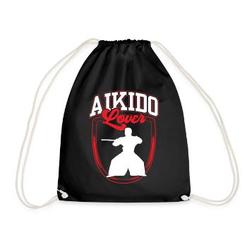 Aikido Lover Martial Arts Martial Arts Fighter - Drawstring Bag - black - Front
