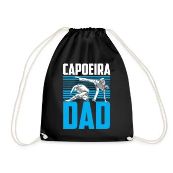Capoeira Father Hobby Martial Arts Brazilian - Drawstring Bag - black - Front