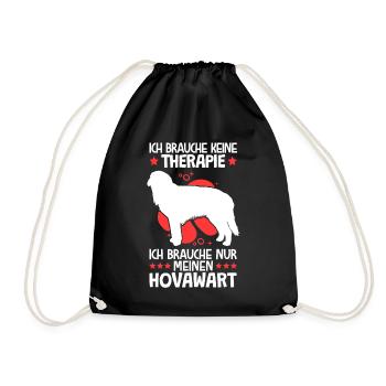 Brauche meinen Hovawart deutscher Bauernhund - Turnbeutel - Schwarz - Vorne