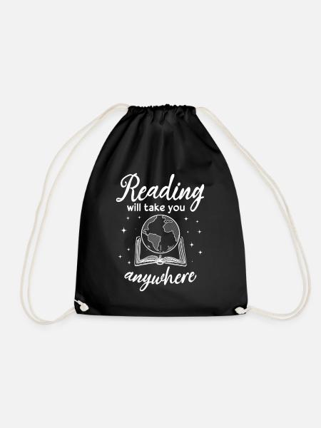Reading Will Take You Anywhere Adventure Book - Turnbeutel - Schwarz