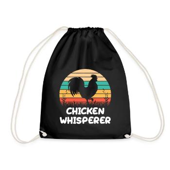 Chuchoteur de poulet - Sac de sport léger - noir - Devant