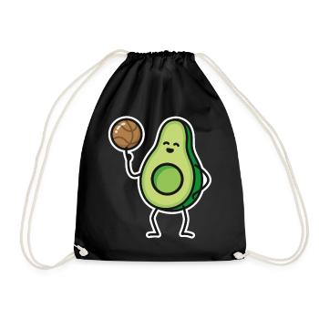 Funny Avocado Basketball Basketball Player Keto - Drawstring Bag - black - Front