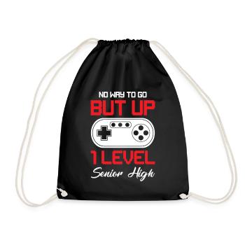 Teens Back to School No Way to Go Up One Level - Drawstring Bag - black - Front