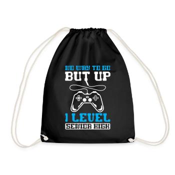 Teens Back to School No Way to Go Up One Level - Drawstring Bag - black - Front