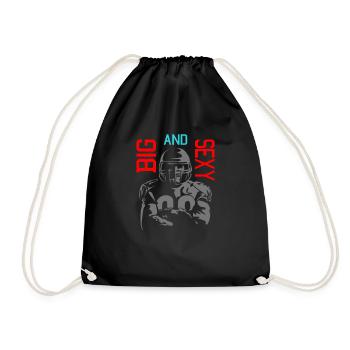 Big and Sexy American Football - Drawstring Bag - black - Front