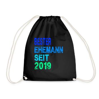 Bester Ehemann seit 2019 - Turnbeutel - Schwarz - Vorne