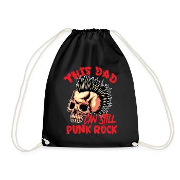 This Dad Can Still Punk Rock - Gothic - Concert - - Drawstring Bag - black - Front
