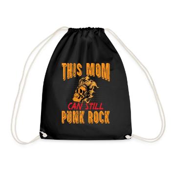 This Mom Can Still Punk Rock - Gothic - Concert - - Drawstring Bag - black - Front