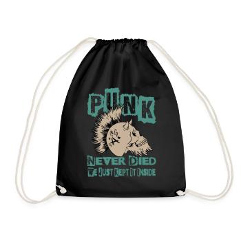 Punk Never Died We Just Kept It Inside - Gothic - - Drawstring Bag - black - Front