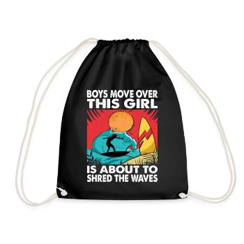 Les garçons se déplacent sur Cette fille est sur le point de déchiqueter le wav - Sac de sport léger - noir - Devant