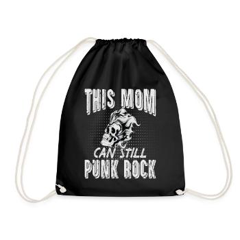 This Mom Can Still Punk Rock - Gothic - Concert - - Drawstring Bag - black - Front