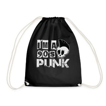 I'm A 90's Punk - Gothic - Concert - Nineties - Re - Turnbeutel - Schwarz - Vorne