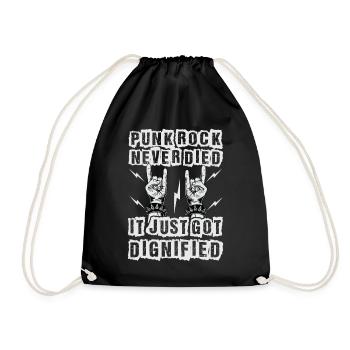 Punk Rock Never Died It Just Got Dignified - Gothi - Drawstring Bag - black - Front