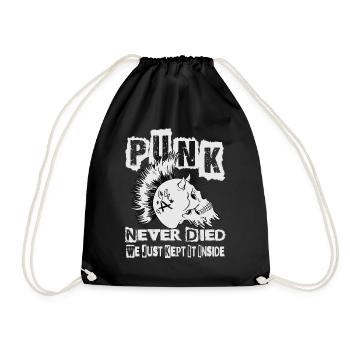 Punk Never Died We Just Kept It Inside - Gothic - - Drawstring Bag - black - Front