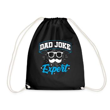 Dad Joke Papa Joke Jokes Father - Drawstring Bag - black - Front