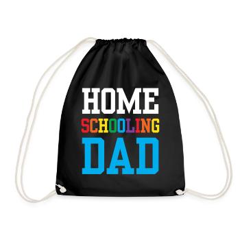 Homeschooling Vater Papa Homeschool Vatertag - Turnbeutel - Schwarz - Vorne