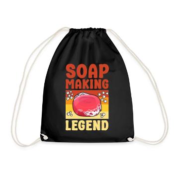 Fabrication de savon Artisanat Savon rétro - Sac de sport léger - noir - Devant