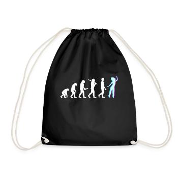Techno House Party EDM Festival Goa Electro Rave - Drawstring Bag - black - Front