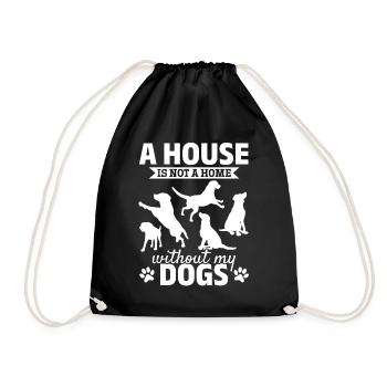 Propriétaire de chien Amoureux des chiens - Une maison n’est pas une maison - Sac de sport léger - noir - Devant
