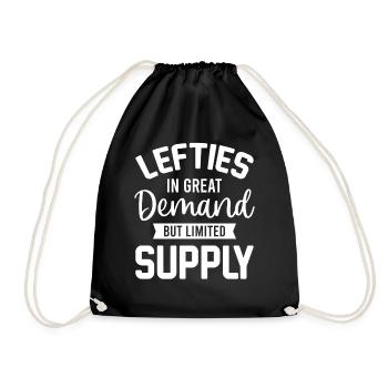 Lefty - Lefties In Great Demand But Limited Supply - Drawstring Bag - black - Front