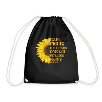 L’égalité des droits pour autrui ne signifie pas moins de droits - Sac de sport léger - noir - Devant