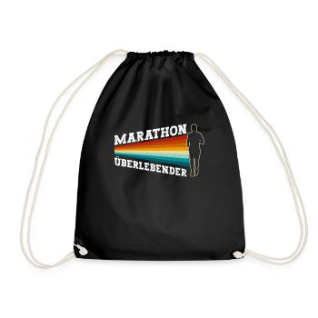 Marathon Überlebender - Marathon Läufer Joggen - Turnbeutel - Schwarz - Vorne