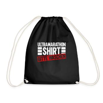 Ultramarathon Shirt Bitte Waschen - Ultramarathon - Turnbeutel - Schwarz - Vorne