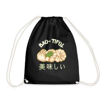 Bao Bun Funny Dim Sum Bao - Tiful Asian Food - Turnbeutel - Schwarz - Vorne