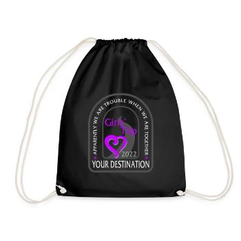 Chemise Girls Trip 2022, nous sommes des problèmes quand nous sommes - Sac de sport léger - noir - Devant