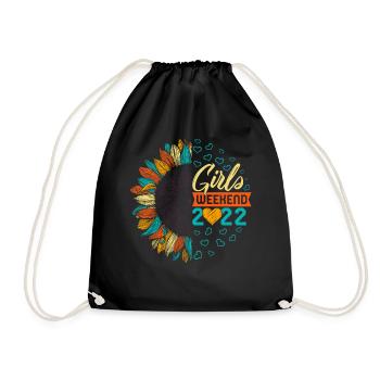 Girls Weekend 2022 Shirt, Sonnenblume Damen - Turnbeutel - Schwarz - Vorne
