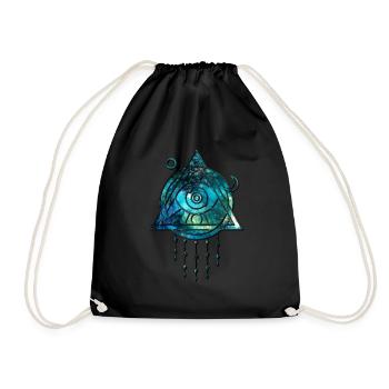 Heilige Geometrie Kosmos Symbol Wicca Spirituell - Turnbeutel - Schwarz - Vorne